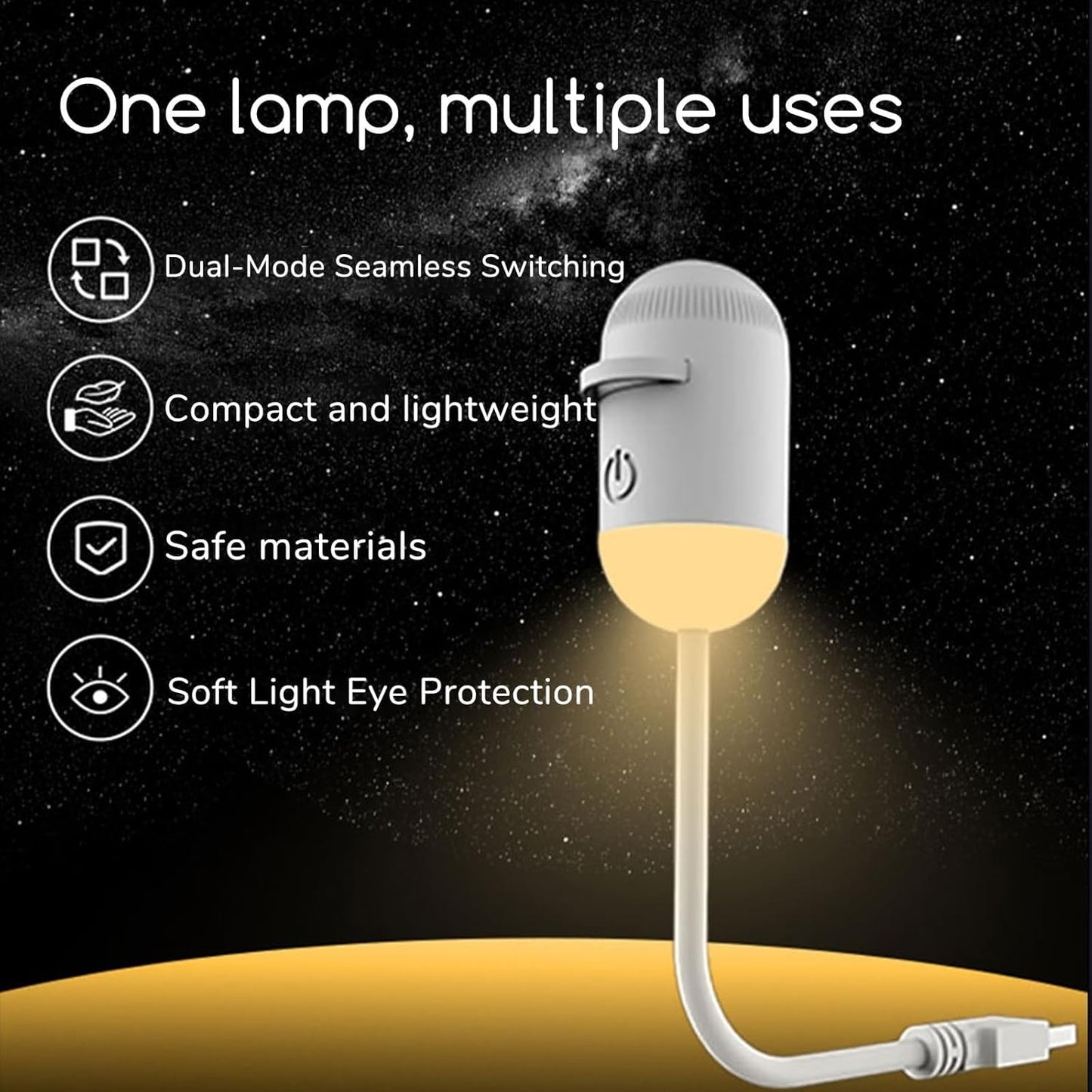2-in-1 Mini Galaxy Star Projector Night Light LED Starry Sky Ambient Lamp For Bedroom Sleep & Decoration LED Atmosphere Light